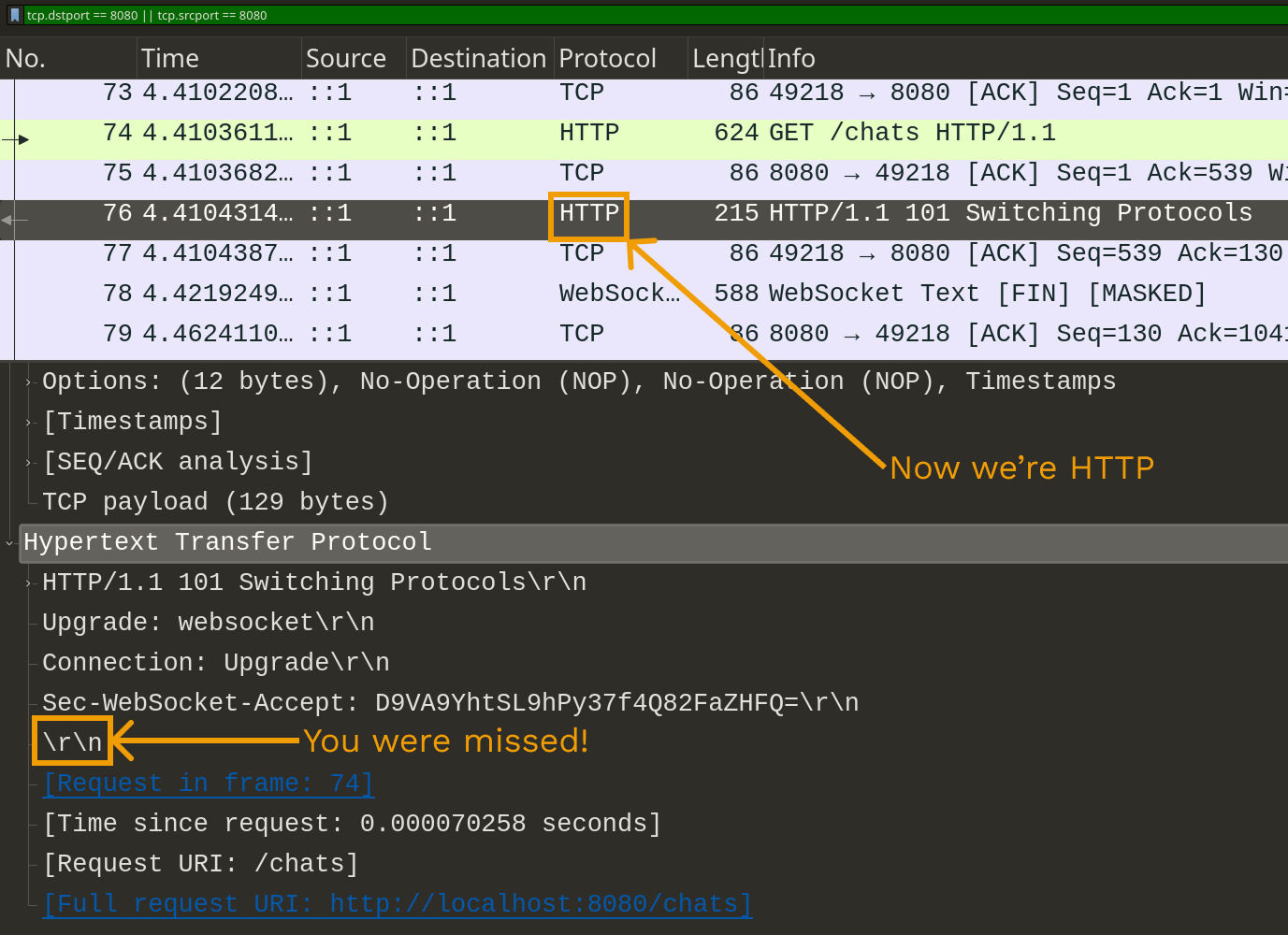 Fixed HTTP Handshkae Response